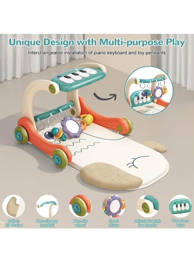 Riolio 2 In 1 Baby Gym Play Mats,Baby Toys Kick and Play Piano Gym Activity Center For Infants,Baby Walker Fitness Rack - Image 4